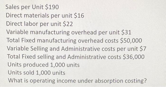 Please help with number 4 and 5 4. 5. Sales per Unit