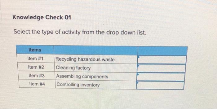 can someone help me with this?options: Batch-Level, Facility-level, product-level, unit-level Knowledge Check