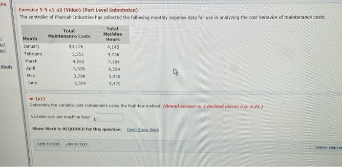  CES Exercise 5-5 al-a2 (Video) (Part Level Submission) The controller of