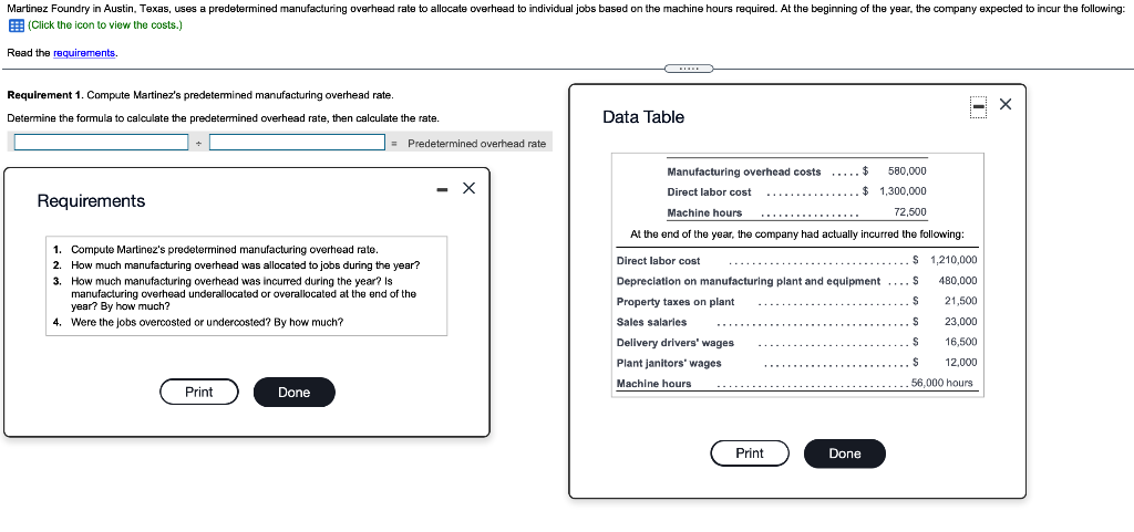 Type or paste question here Martinez Foundry in Austin, Texas, uses a