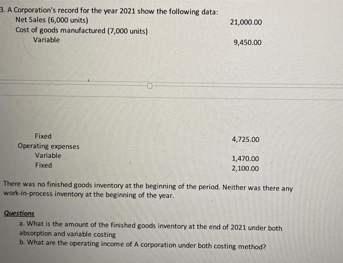 Please help and please send the answers on MS Excel if possible.