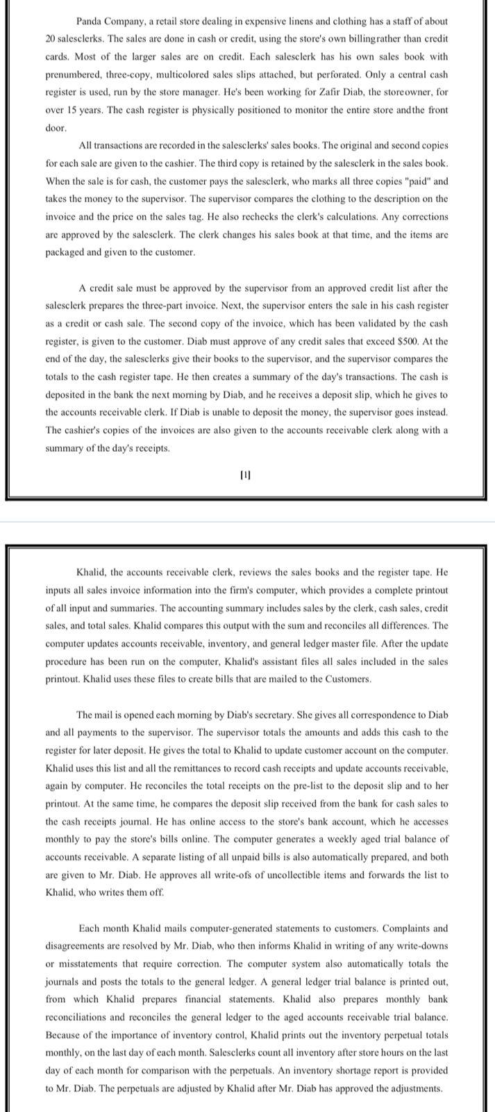 After reading the case study, answer the following questions: a. Identify