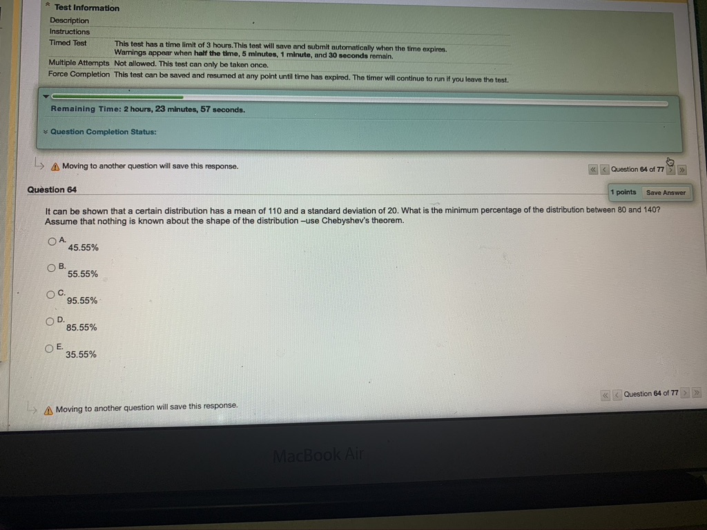 to another question will save this response. Moving to another question will