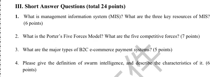 office system is used to fulfill and support customer orders. 2. Data