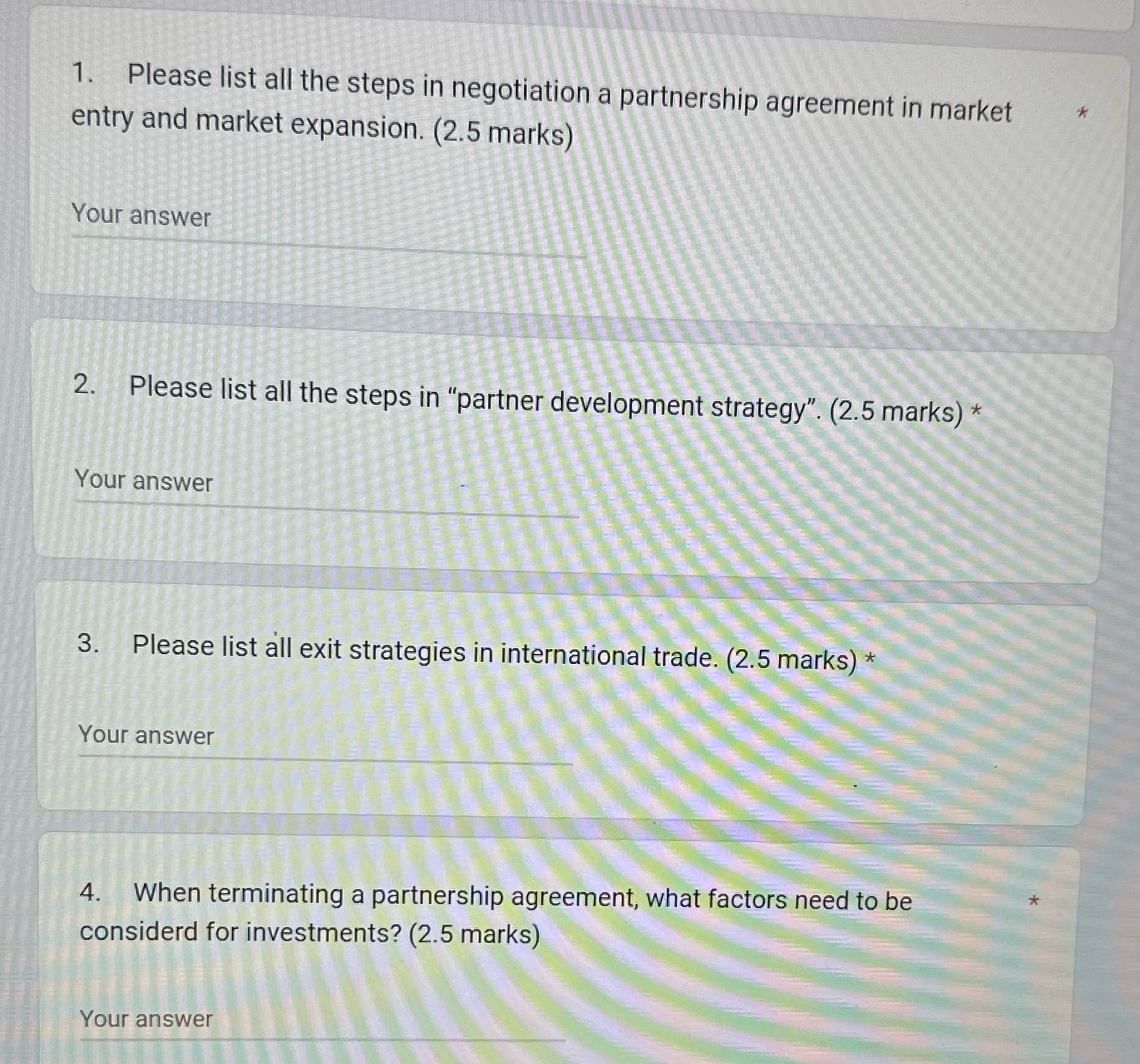 Please solve all question separately 1. Please list all the steps in