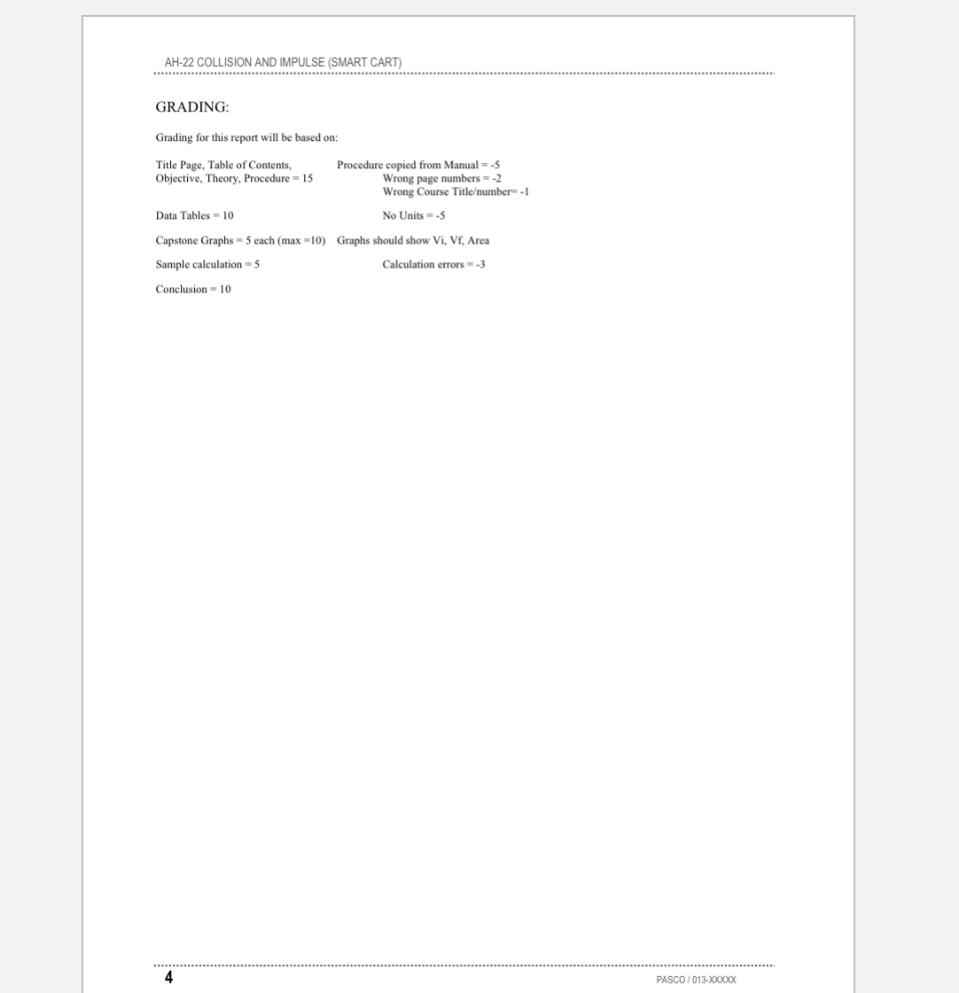Trial Velocity Velocity Momentum Impulse, J Difference Collision Force Force (N) Loss