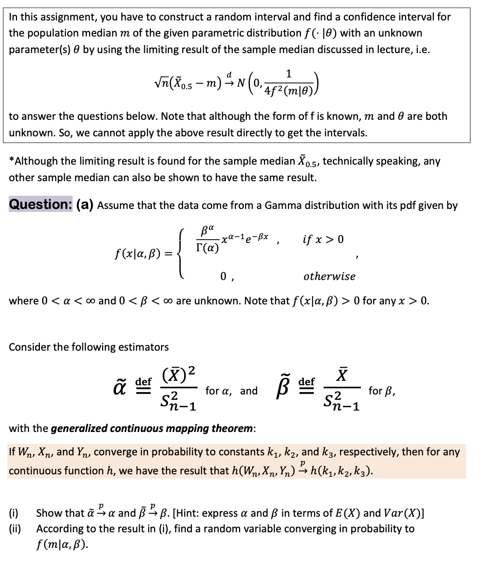 In this assignment, you have to construct a random interval and
