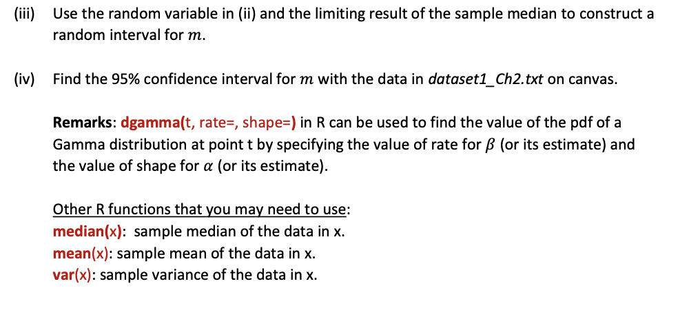 find a confidence interval for the population median m of the given