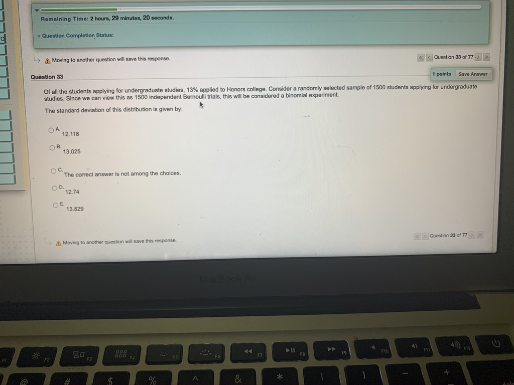 1 minute, and 30 seconds remain. Multiple Attempts Not allowed. This test