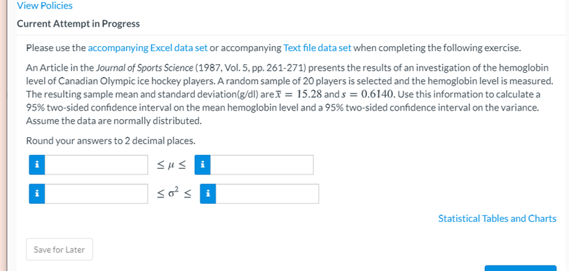  View Policies Current Attempt in Progress Please use the accompanying Excel