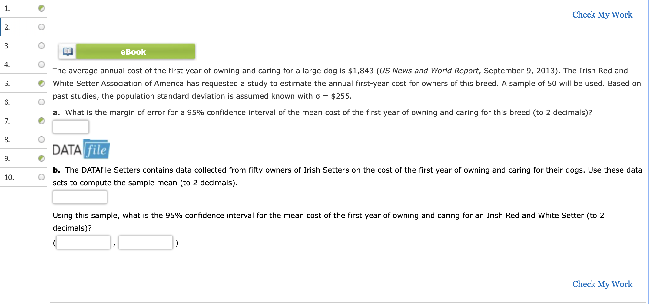 please help with this homework problem, thank you! H 00 5'9 10.