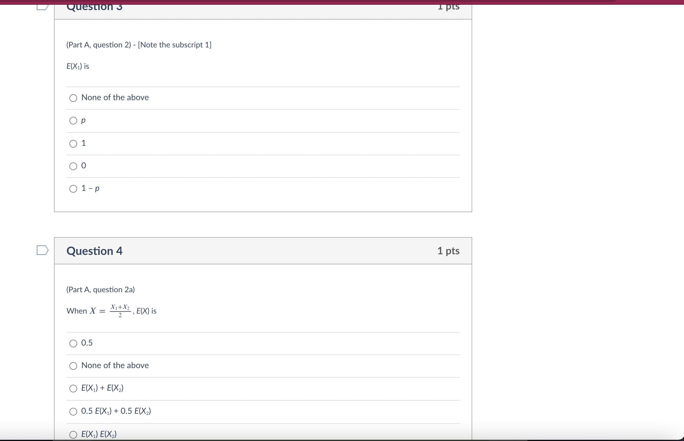 4 on the second screenshot please 2. Now suppose X = (