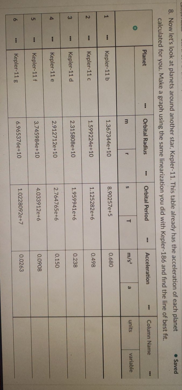 can you help with this 8. Now let's look at planets around