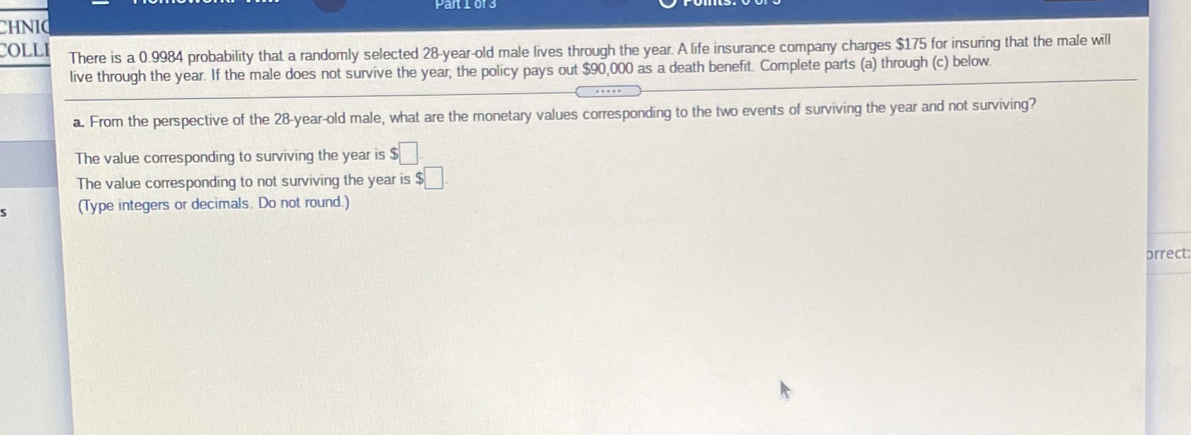 # 18 CHNIC COLLI There is a 0.9984 probability that a randomly