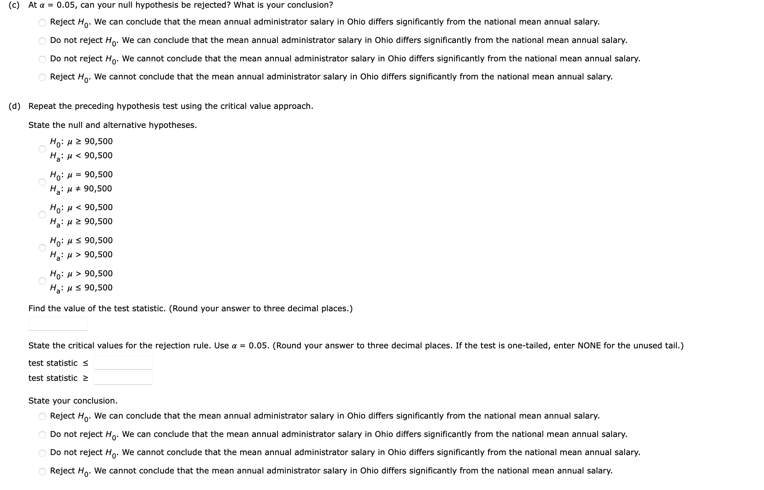 question. Suppose the national mean annual salary for a school administrator is