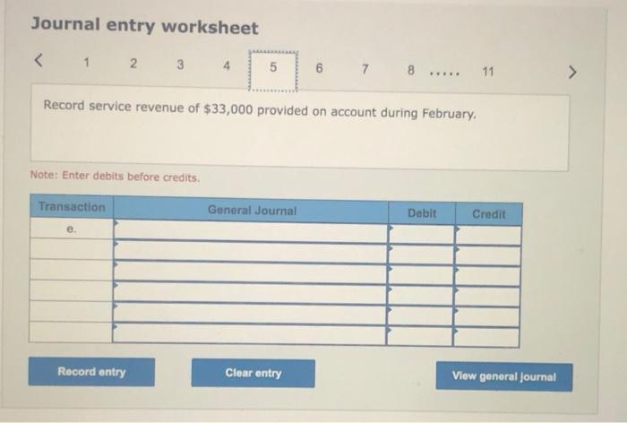 services for $43,000 on credit b. On January 21, the company estimated