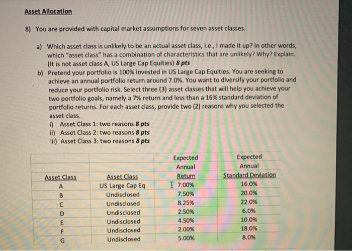  need help with problem 8. part a) and part b) along