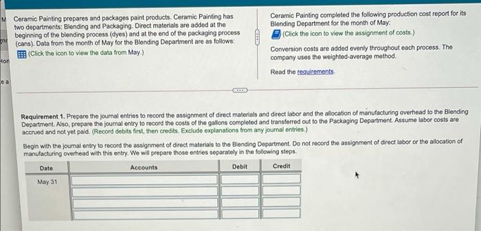 please answer fully. M Ceramic Painting prepares and packages paint products. Ceramic
