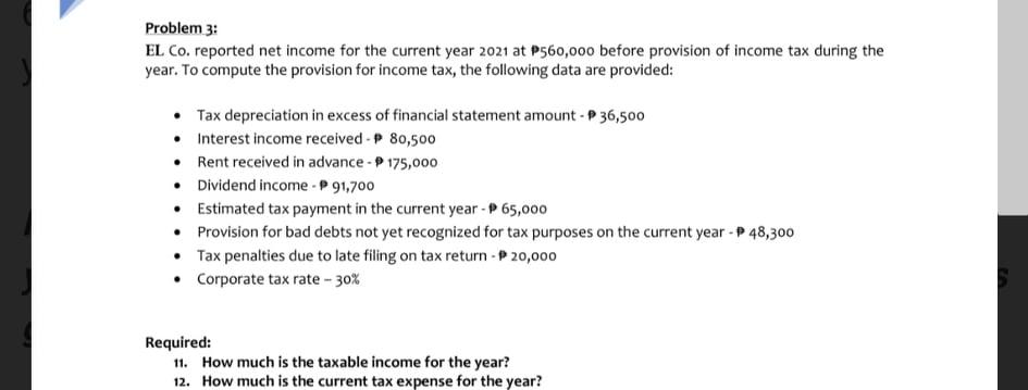 Answer it with solutions in good accounting form please please Problem 3: