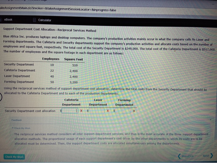  keAssignmentMain.do?invoker=&takeAssignmentSessionLocator=&inprogress false eBook Calculator Support Department Cost Allocation-Reciprocal Services Method Blue