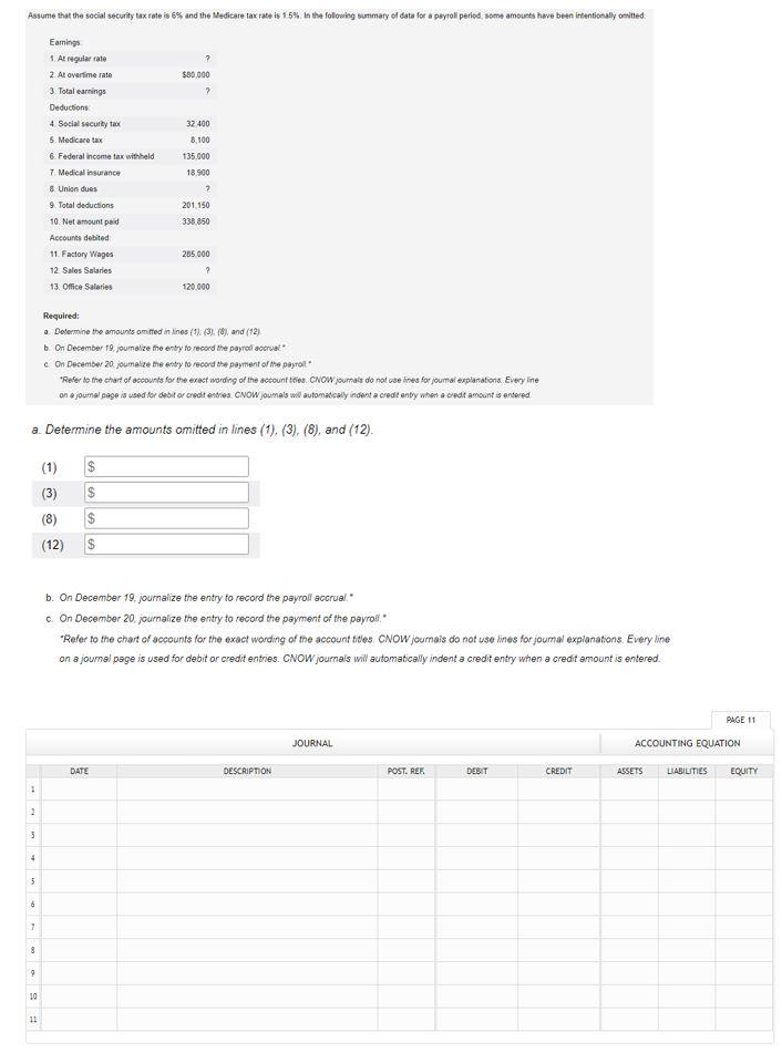  Earnings: 1. At regular rate ? 2. At overtime rate $80,000