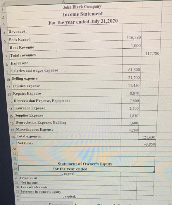 5 please. and please instert the infromation in table thank you! Exercise
