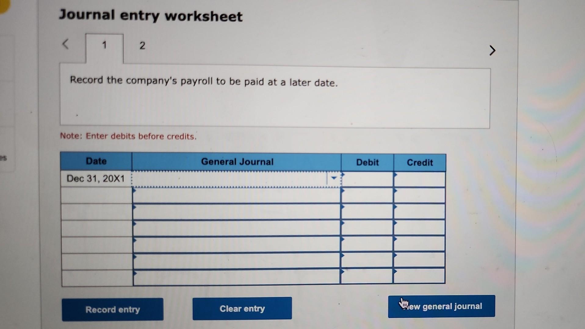 day of each month. Payments made on December 31,201, for amounts incurred