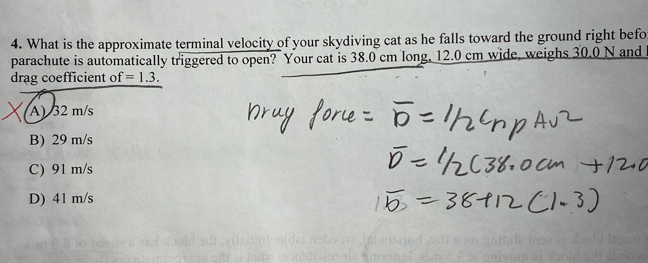 Please help meSolve this. 4. What is the approximate terminal velocity of