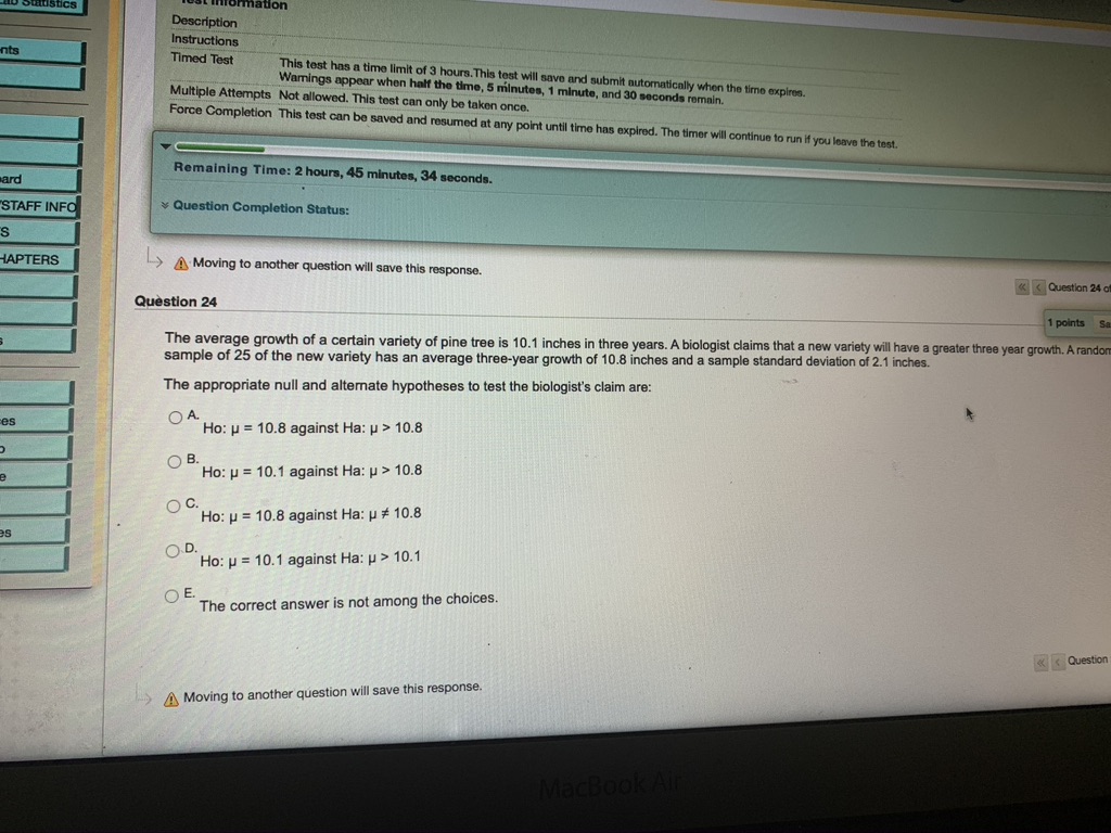 a time limit of 3 hours. This test will save and submit