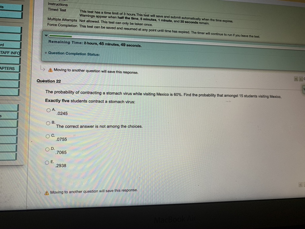 test can only be taken once. ants Force Completion This test can