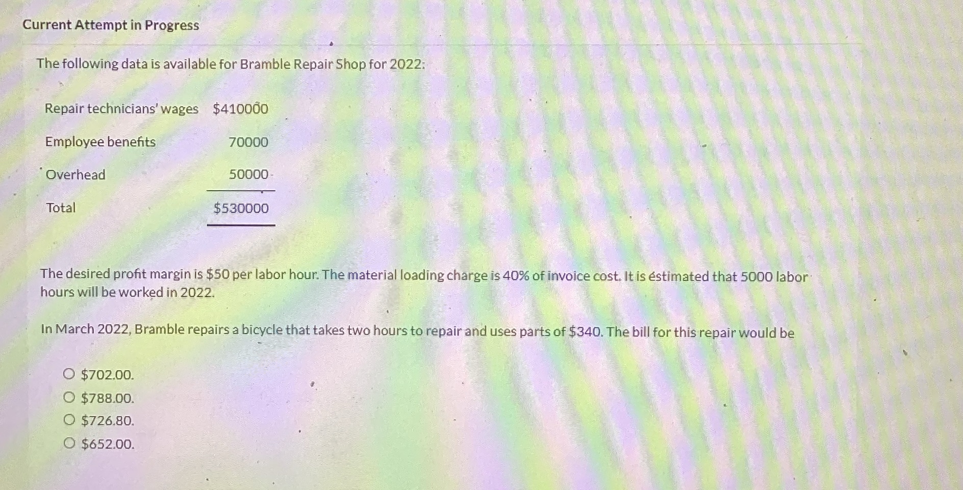  Current Attempt in Progress The following data is available for Bramble