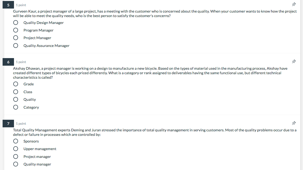 hello can someone please help me with these project management questions thank