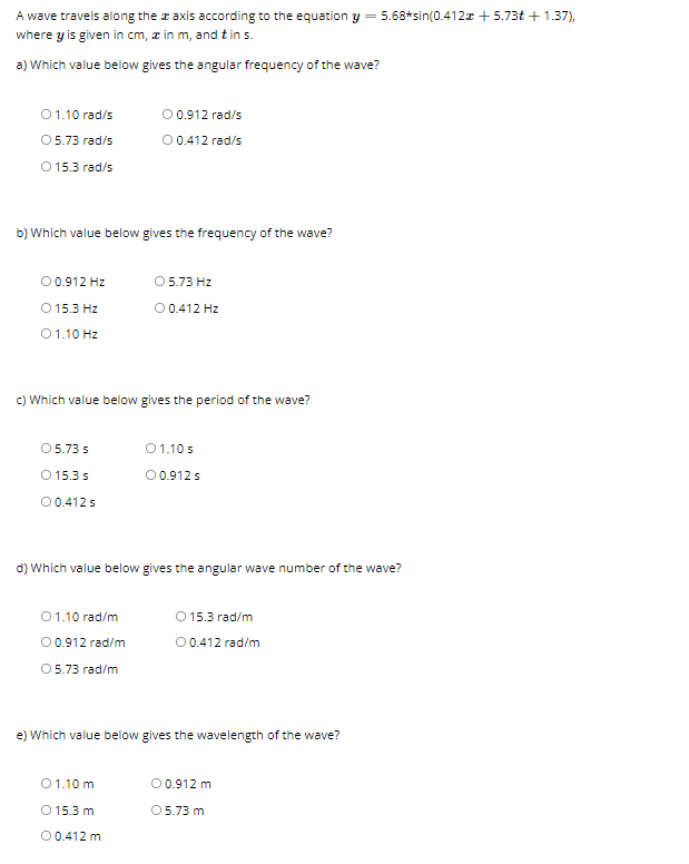 the wavelength of a wave is 22.0 cm, what is the angular