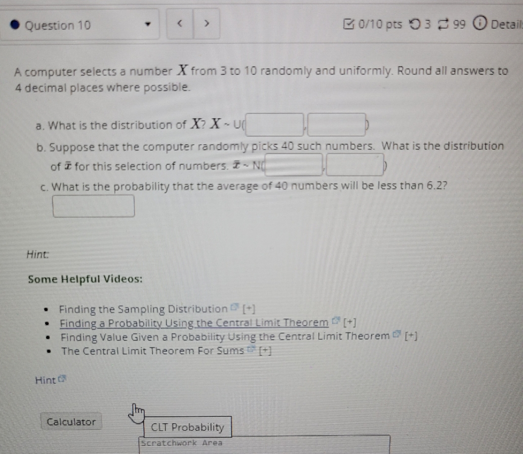 please show step by step . Question 10 0/10 pts 0 3