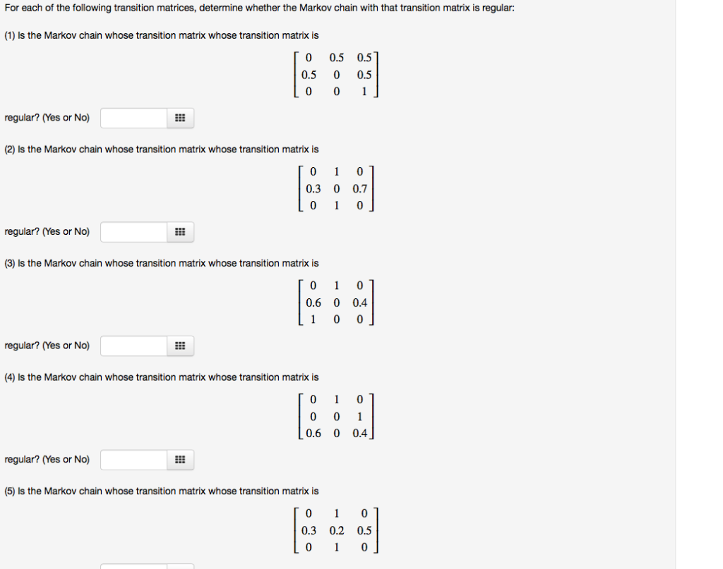 probability transition matrix 0 0 0 0 7 1-3-y P = 1-I-VVO