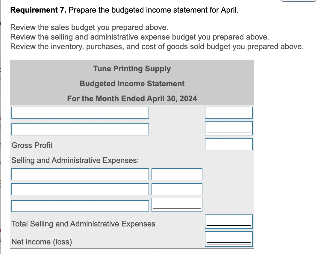 31, 2024, balance sheet follows: Click the icon to view the balance
