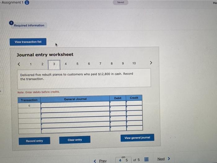Ricky's Piano Rebuilding Company has been operating for one year. On January
