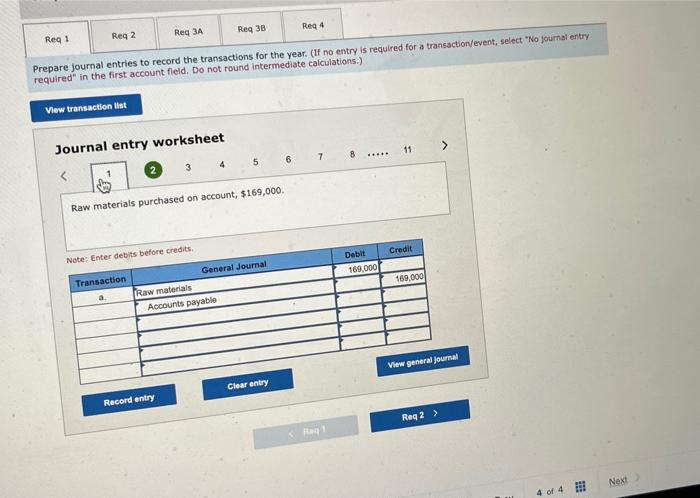 directly to jobs; the remaining materials were Indirect). c. Costs for employee