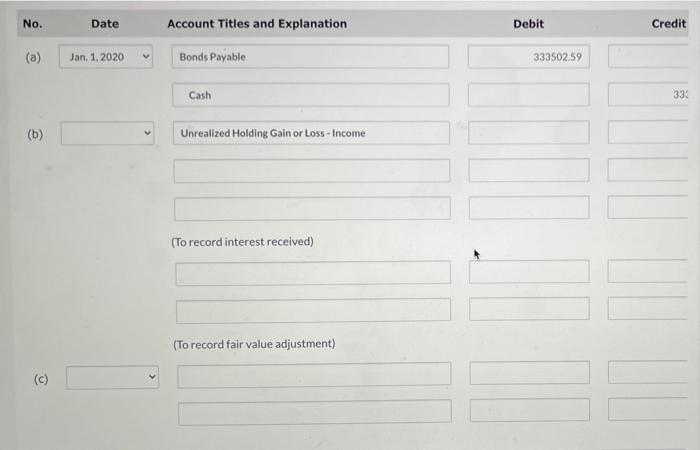 purchased 12% bonds, having a maturity value of $310,000 for $333,502.59. The