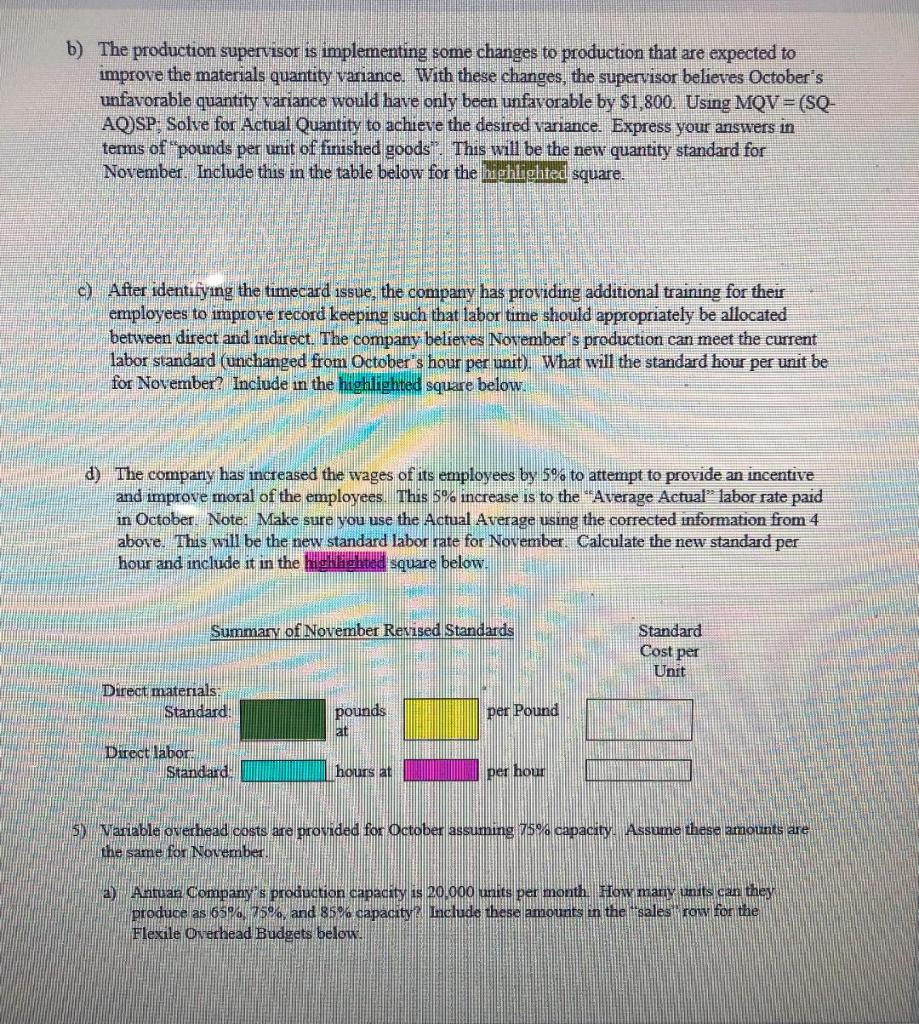 Thank you. 4) In anticipation of the next period's (November) budget, the