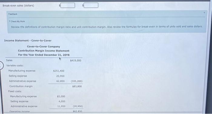 the data, complete requirements (1) and (2) that follow. Total Total Total