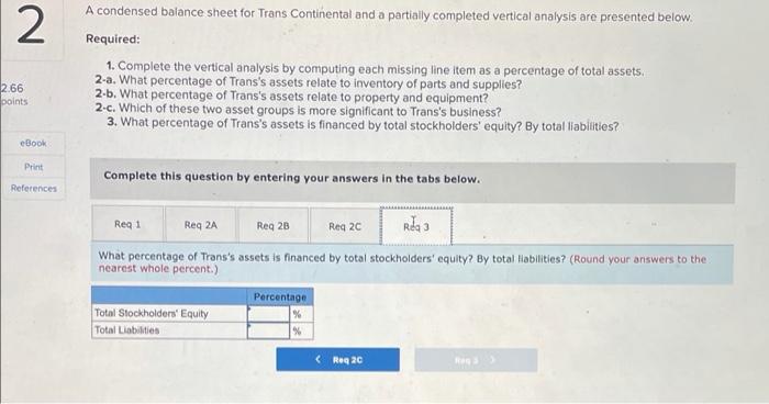 by computing each missing line item as a percentage of total assets.