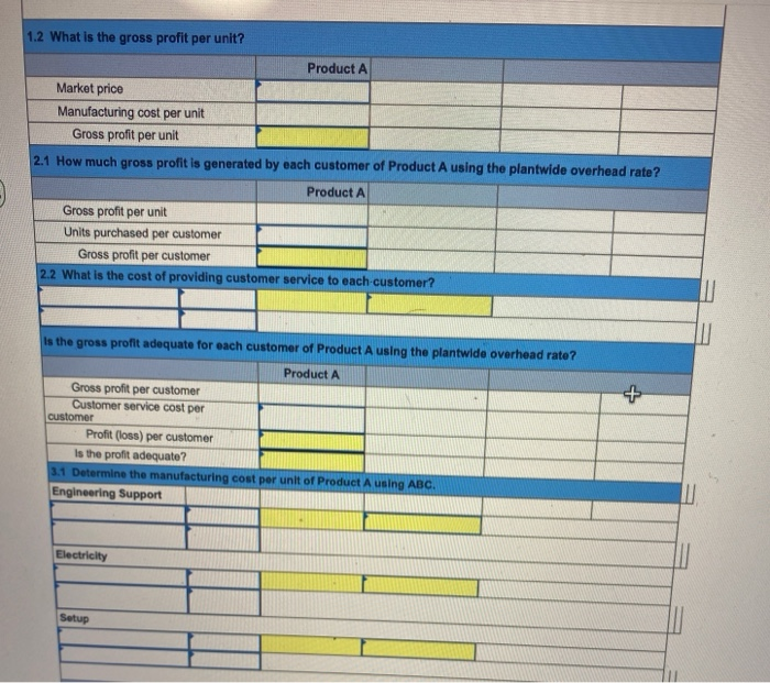 Company. Direct materials Direct labor hours Machine hours Batches Volume Engineering modifications