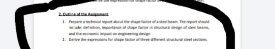 shape factor in steel structuralI want research on high form factor