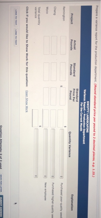 projects (Remington, Chang, and Wyco). The company is interested in controlling the