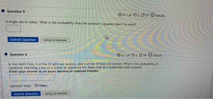 please answer 5 and 6. thank u Question 5 B0/1 pt 2
