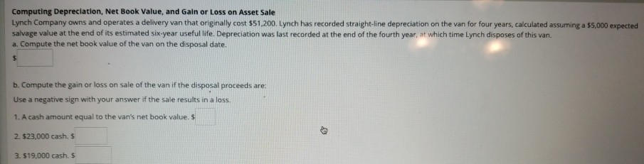  Computing Depreciation, Net Book Value, and Gain or Loss on Asset