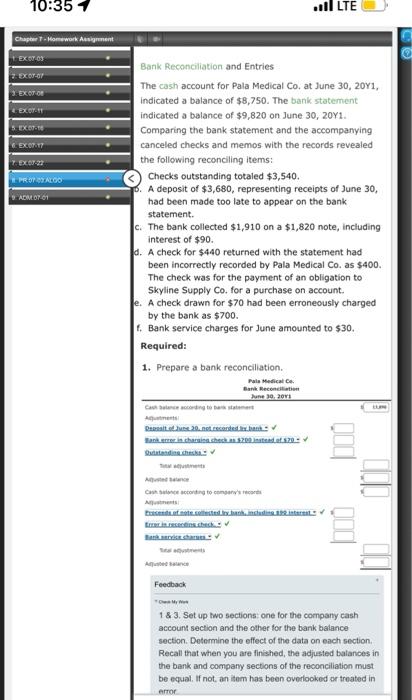  10:35 1 llLE Chapter 7 - Homework Assignment CO 1 EXTOS