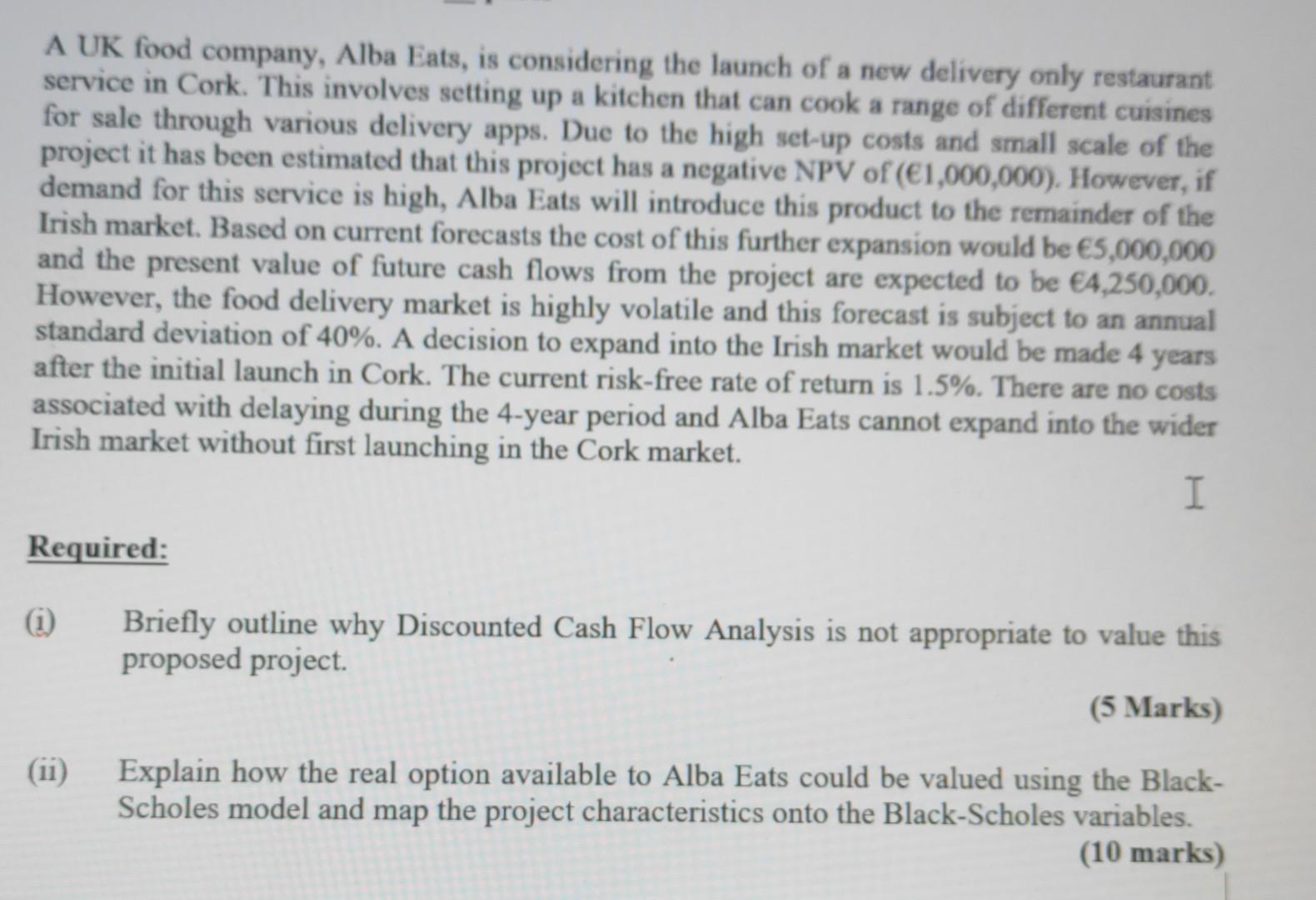 Old MathJax webview Please answer ASAP! (iii) Should Alba Eats launch the