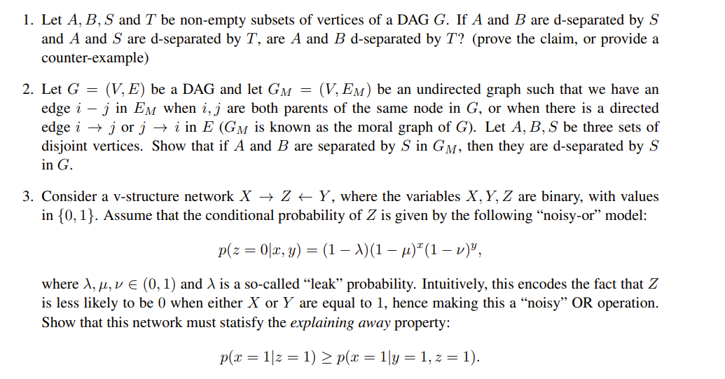 1. Let A, B, S and T be non-empty subsets of